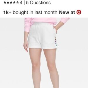 Roller Rabbit X Target "Disco Hearts" Women's Shorts, Size Large, NWT